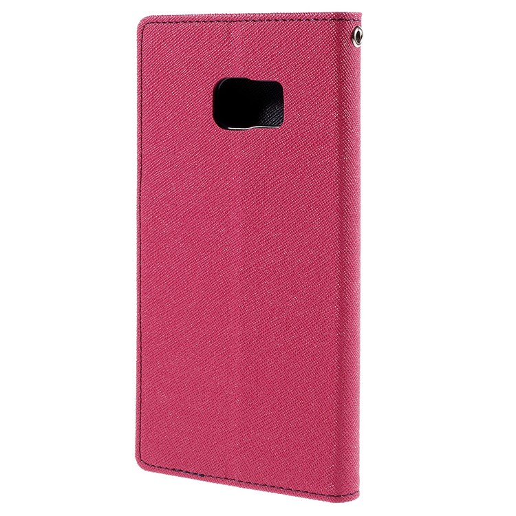 MERCURY Goospery for Samsung Galaxy S6 edge Plus G928 Wallet Leather Phone Cover - Rose-2