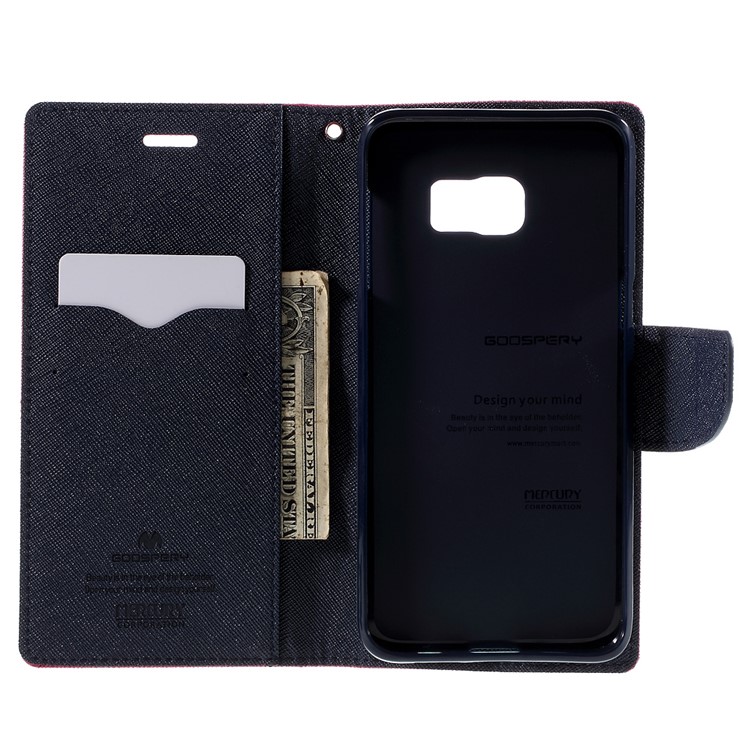 MERCURY Goospery for Samsung Galaxy S6 edge Plus G928 Wallet Leather Phone Cover - Rose-6