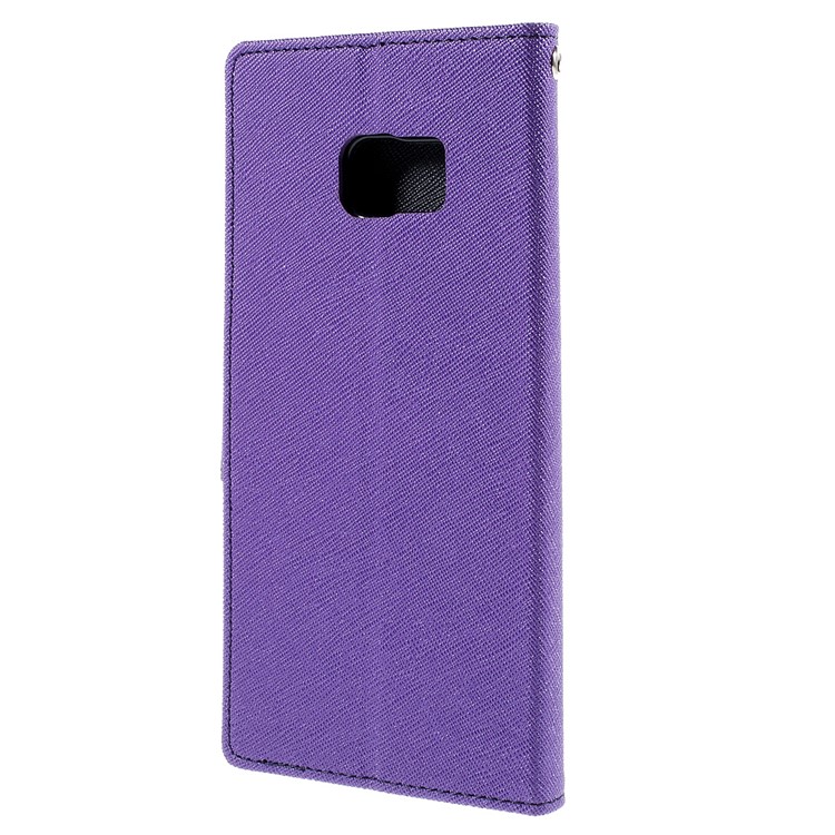 MERCURY Goospery Wallet Leather Cover for Samsung Galaxy S6 edge Plus G928 - Purple-2