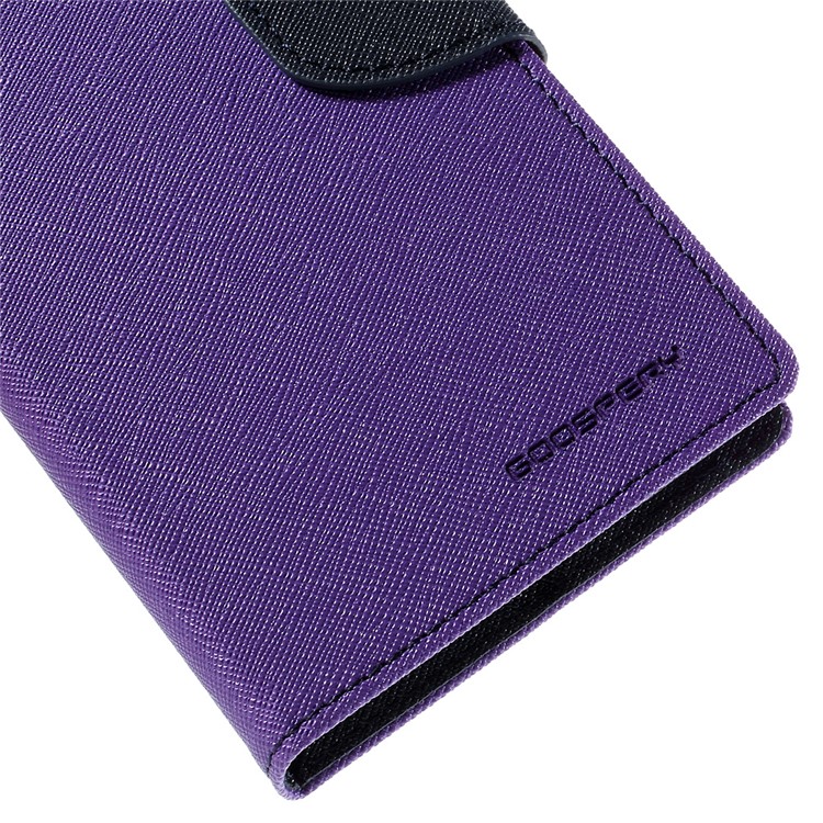 MERCURY Goospery Wallet Leather Cover for Samsung Galaxy S6 edge Plus G928 - Purple-8