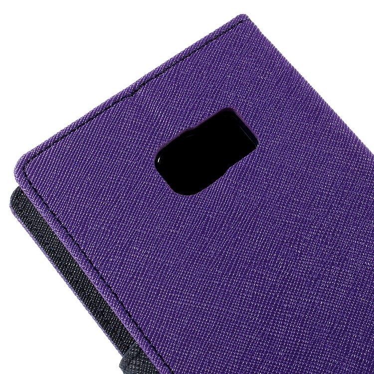 MERCURY Goospery Wallet Leather Cover for Samsung Galaxy S6 edge Plus G928 - Purple-9