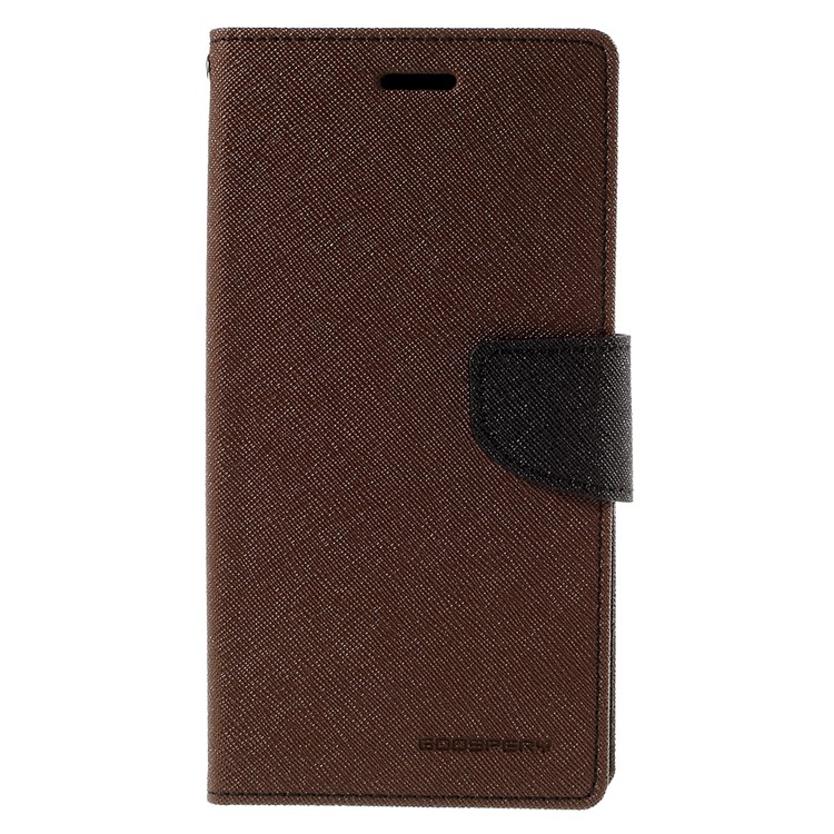 MERCURY Goospery Wallet Leather Shell for Samsung Galaxy S6 edge Plus G928 - Brown-3