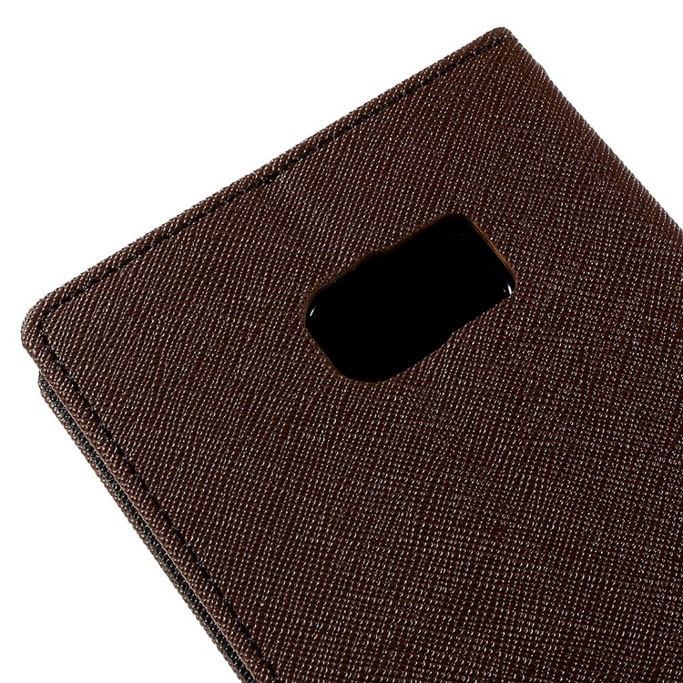 MERCURY Goospery Wallet Leather Shell for Samsung Galaxy S6 edge Plus G928 - Brown-9