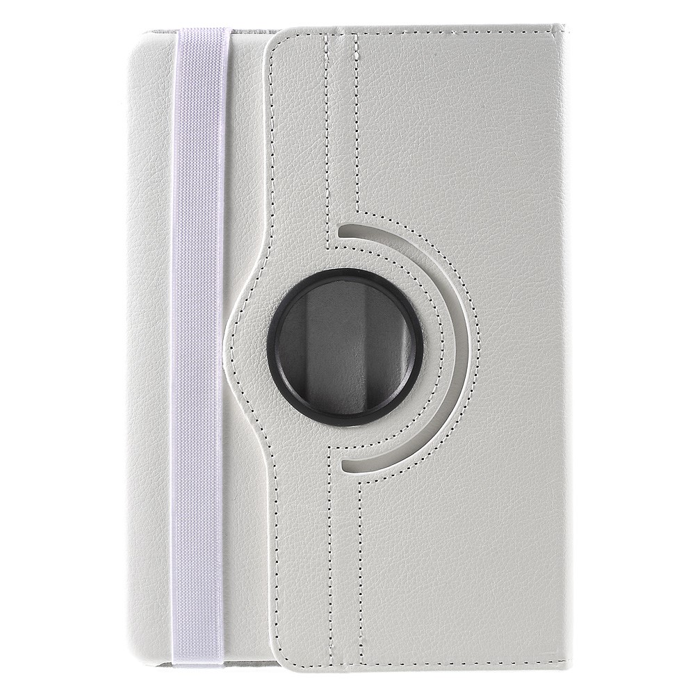 Cubierta de Caja de Cuero Flip de Soporte Rotativo Para Samsung Galaxy Tab S2 9.7 T810 T815 Accesorio de Tableta de Soporte de Ángulo Múltiple - Blanco