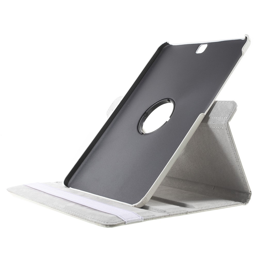 Coperchio di Vetro in Pelle Rotativa Per Samsung Galaxy Tab S2 9.7 T810 T815 Accessorio Tablet a Base Multi-angolo - Bianca