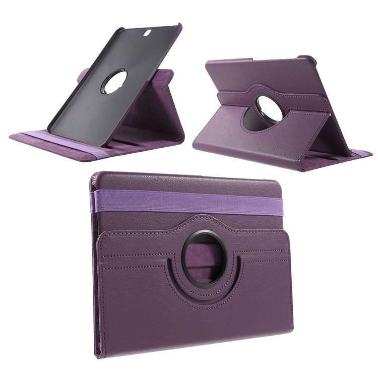 Rotary Stand Leather Case Cover for Samsung Galaxy Tab S2 9.7 T810 T815 - Purple-1