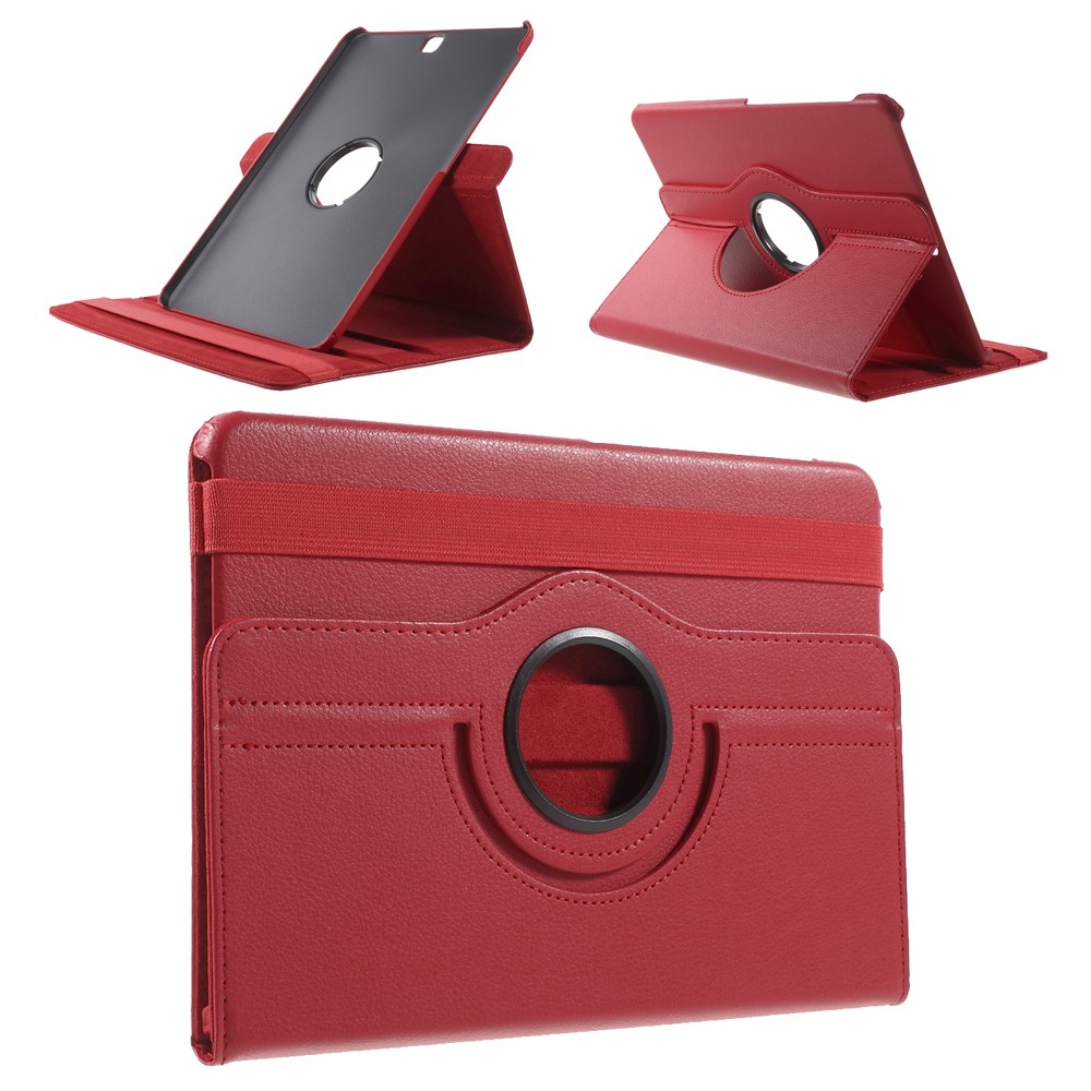 Rotary Stand PU Leather Cover for Samsung Galaxy Tab S2 9.7 T810 T815 - Red-1
