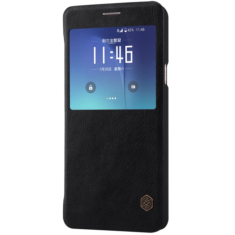 NILLKIN Qin Series Leather Case for Samsung Galaxy Note5 N920 with Card Slot - Black-3