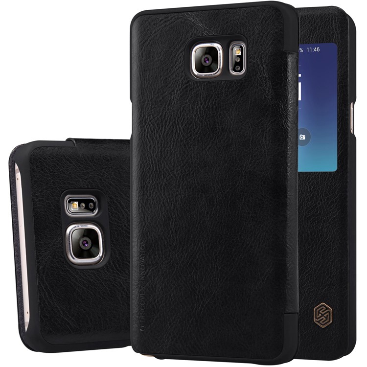 NILLKIN Qin Series Leather Case for Samsung Galaxy Note5 N920 with Card Slot - Black-6