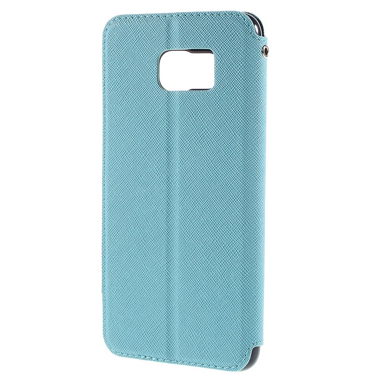 ROAR KOREA Diary View Leather Case for Samsung Galaxy S6 Edge Plus G928 - Baby Blue-2