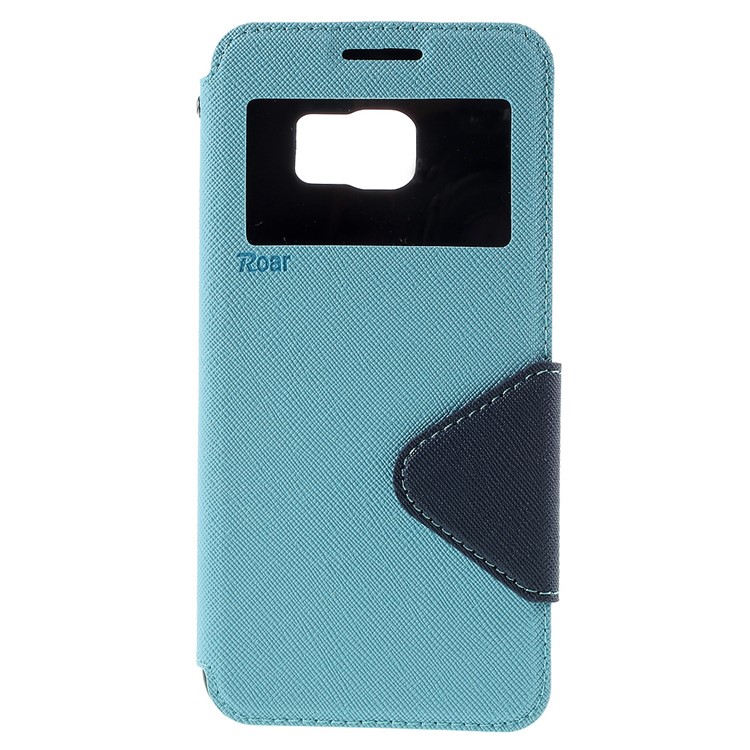 ROAR KOREA Diary View Leather Case for Samsung Galaxy S6 Edge Plus G928 - Baby Blue-3