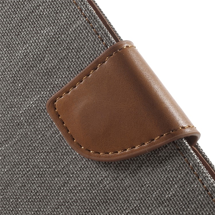 MERCURY GOOSPERY Canvas Leather Case Wallet for Samsung Galaxy J5 SM-J500F - Grey-8