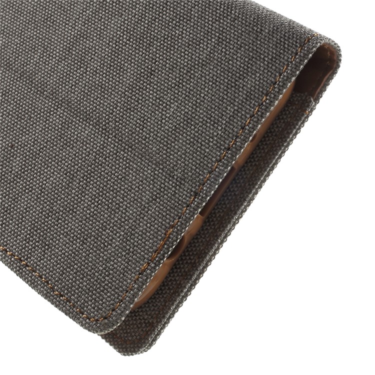 MERCURY GOOSPERY Canvas Leather Case Wallet for Samsung Galaxy J5 SM-J500F - Grey-9