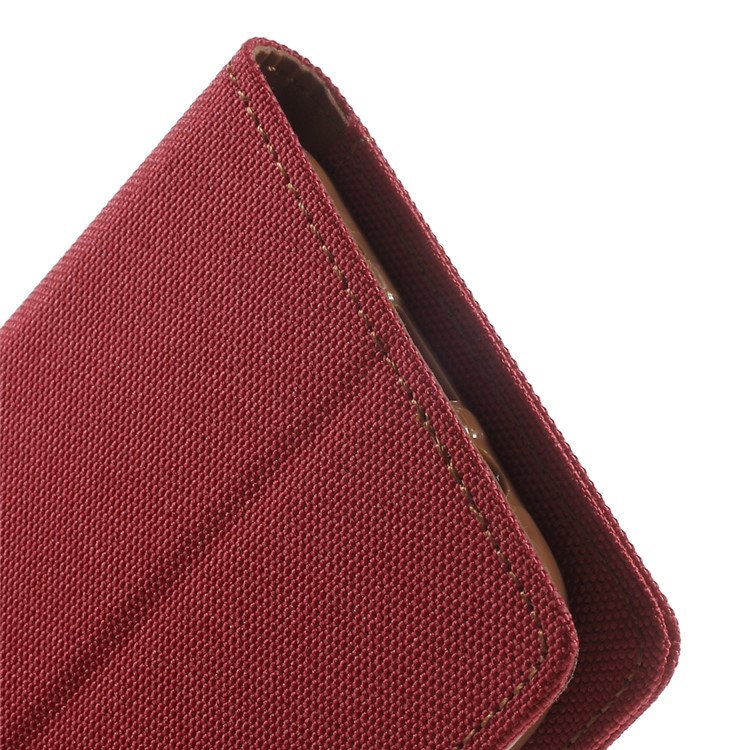 MERCURY GOOSPERY Canvas Leather Cover Wallet for Samsung Galaxy J5 SM-J500F - Red-8