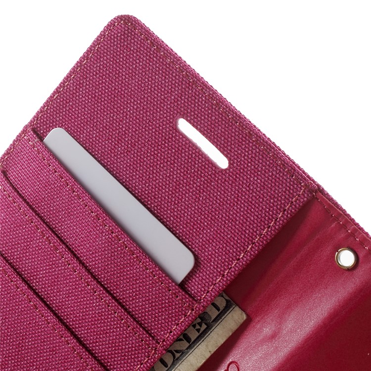 MERCURY GOOSPERY Canvas Leather Cover with Stand for Samsung Galaxy J5 SM-J500F - Rose-6