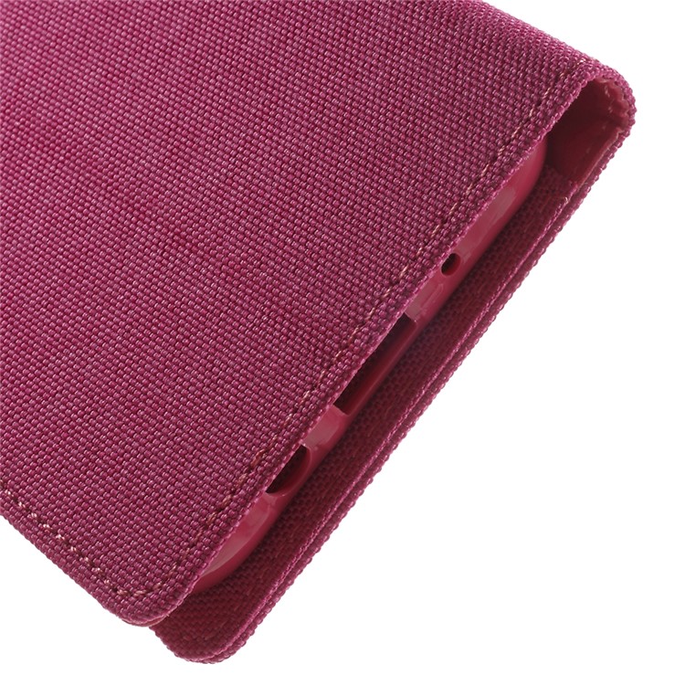 MERCURY GOOSPERY Canvas Leather Cover with Stand for Samsung Galaxy J5 SM-J500F - Rose-8