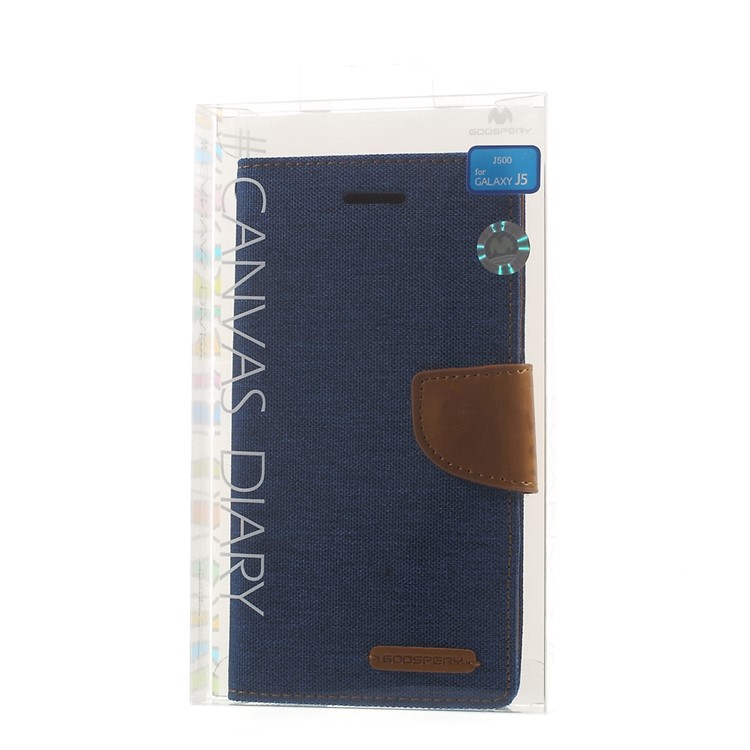 MERCURY GOOSPERY Canvas PU Leather Case for Samsung Galaxy J5 SM-J500F - Light Blue-10