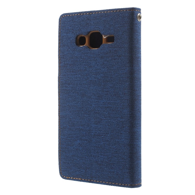 MERCURY GOOSPERY Canvas PU Leather Case for Samsung Galaxy J5 SM-J500F - Light Blue-2