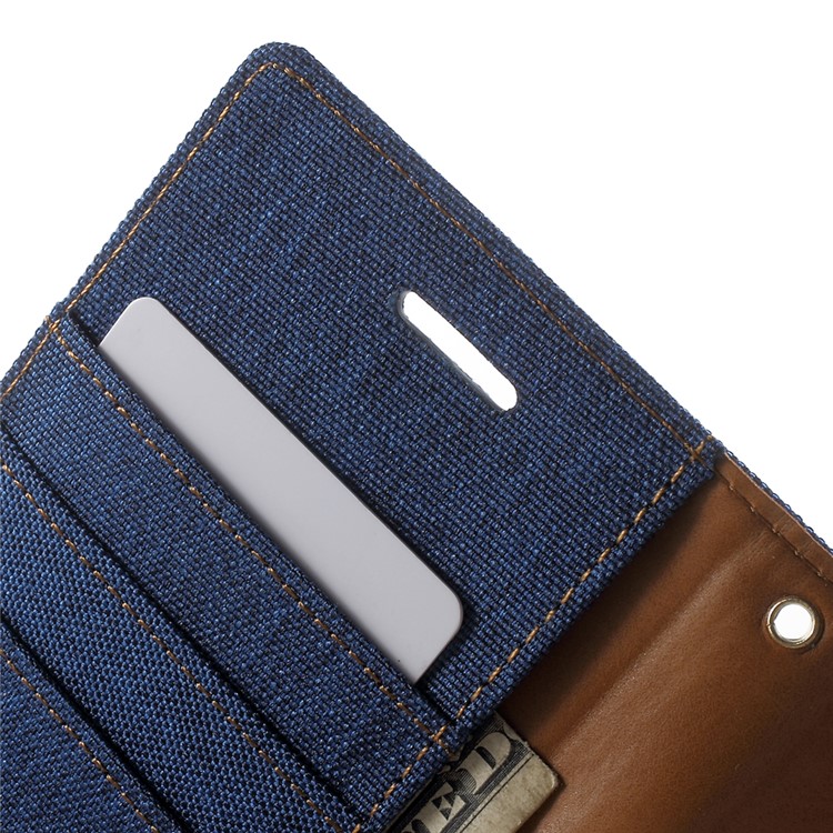 MERCURY GOOSPERY Canvas PU Leather Case for Samsung Galaxy J5 SM-J500F - Light Blue-6