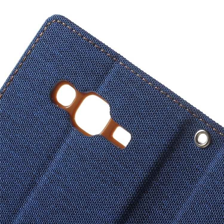 MERCURY GOOSPERY Canvas PU Leather Case for Samsung Galaxy J5 SM-J500F - Light Blue-7