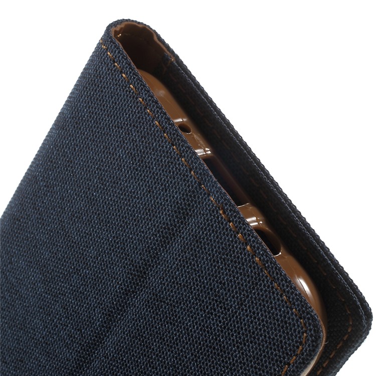MERCURY GOOSPERY Canvas Leather Flip Case for Samsung Galaxy J5 SM-J500F - Dark Blue-9