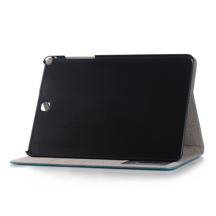 Para Samsung Galaxy Tab S2 9.7 T810 T815 Textura De Crocodilo Tampa De Couro Inteligente Com Suporte - Azul-4