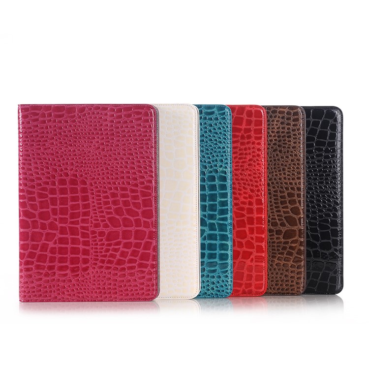 Para Samsung Galaxy Tab S2 9.7 T810 T815 Textura De Crocodilo Tampa De Couro Inteligente Com Suporte - Azul-6