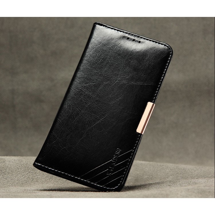 KLD Royal II Series Wallet Genuine Leather Case for Samsung Galaxy S6 edge G925 - Black-5