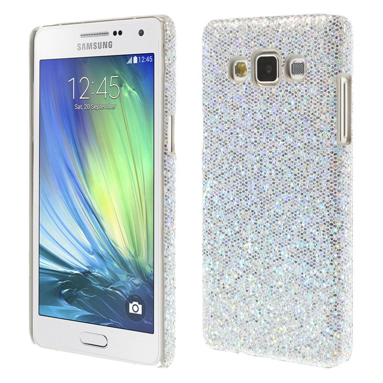 

Glitter Sequins Leather Skin for Samsung Galaxy A5 SM-A500F Hard PC Cover - Silver