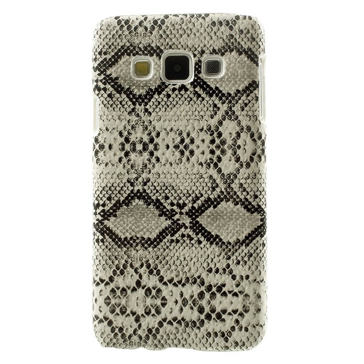 

For Samsung Galaxy A3 SM-A300F Snake Texture Leather Coated Plastic Cover - White