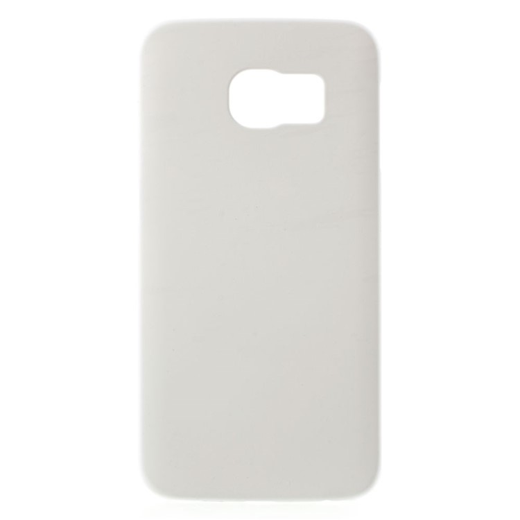 Rubberized Hard Plastic Cover for Samsung Galaxy S6 Edge G925 - White-1