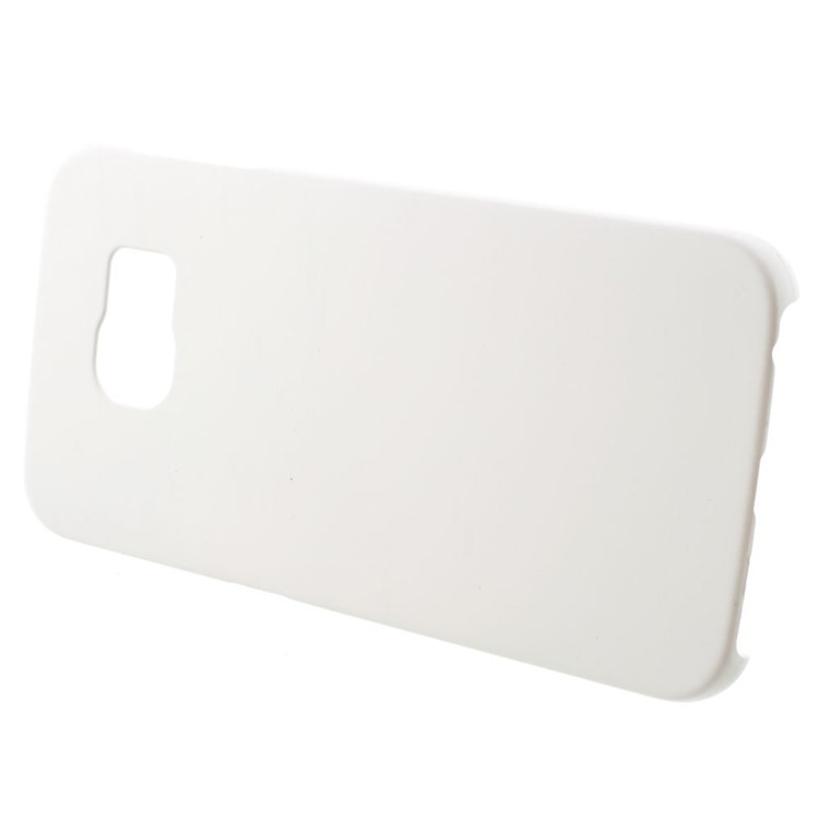 Rubberized Hard Plastic Cover for Samsung Galaxy S6 Edge G925 - White-2