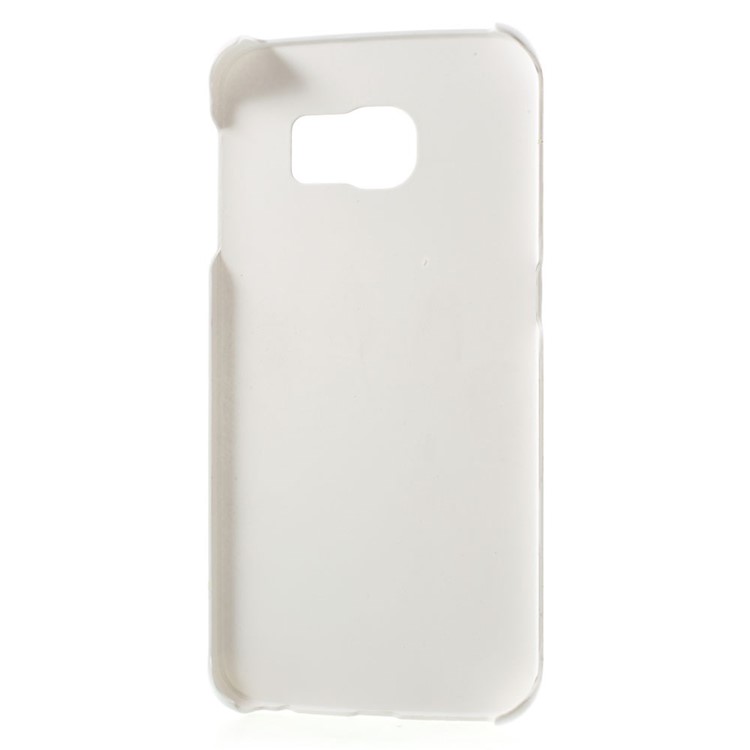 Rubberized Hard Plastic Cover for Samsung Galaxy S6 Edge G925 - White-3