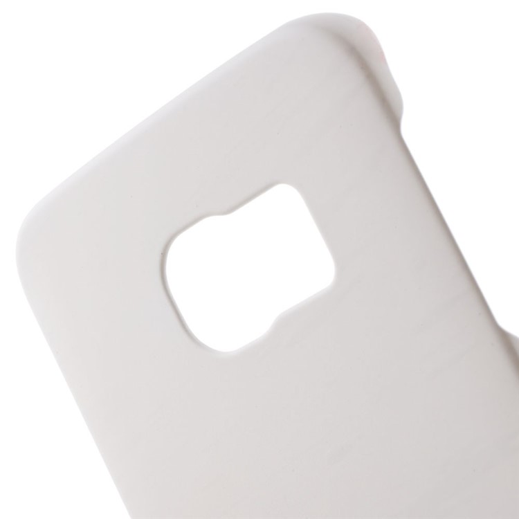 Rubberized Hard Plastic Cover for Samsung Galaxy S6 Edge G925 - White-5