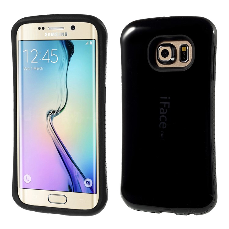 

IFACE MALL PC И Нескользящий Корпус TPU Для Галактики Samsung S6 Edge G925 - Черный