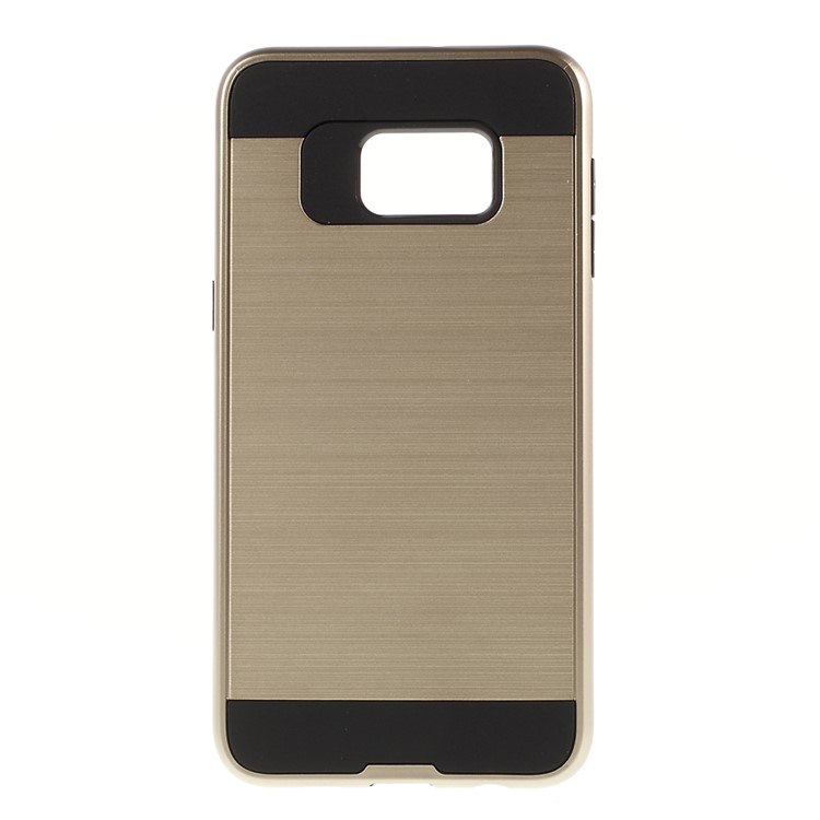 

2 in 1 Brushed PC and TPU Case Cover for Galaxy S6 Edge Plus G928 - Champagne