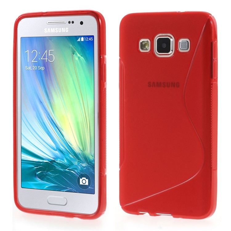 

S-curve TPU Gel Case for Samsung Galaxy A3 SM-A300F - Red