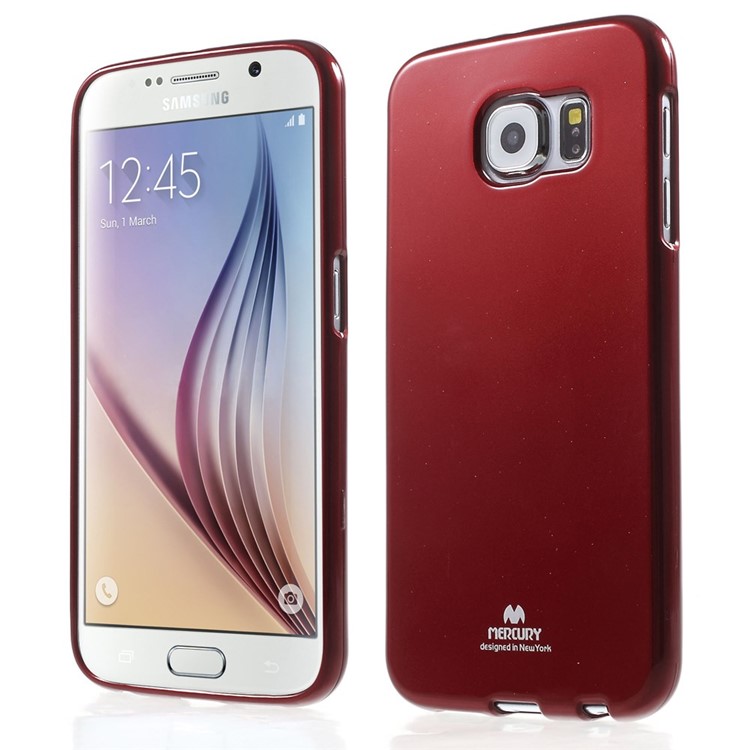 Меркурий goospery тпу оболочки для samsung galaxy s6 g920 - красный