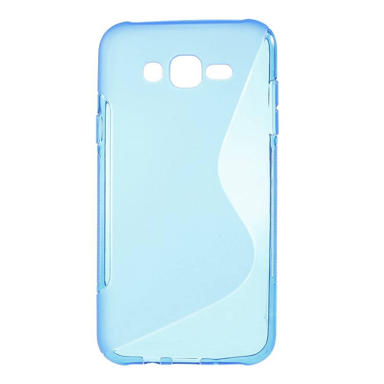 

S Line Pattern TPU Back Case for Samsung Galaxy J7 SM-J700F - Blue