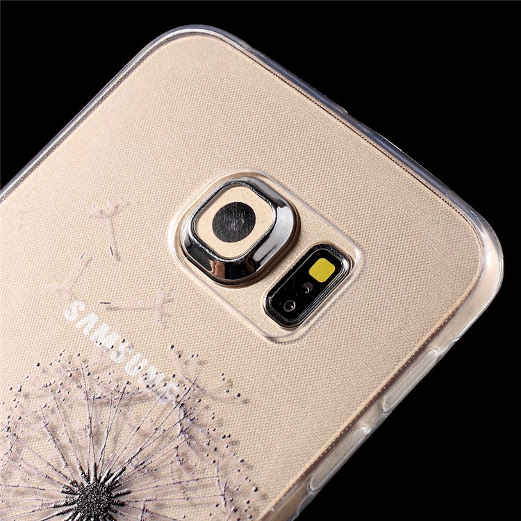 Slim TPU Phone Case for Samsung Galaxy S6 Edge G925 - Boy Girl and Dandelion-5
