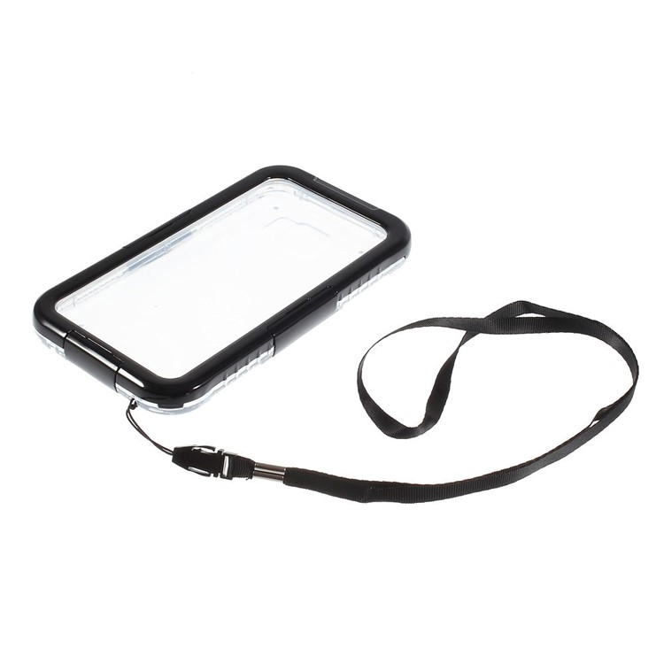 Wasserdicht Staubdicht PC Silikon Tasche für Samsung Galaxy S6 Edge SM-G925-Schwarz-7