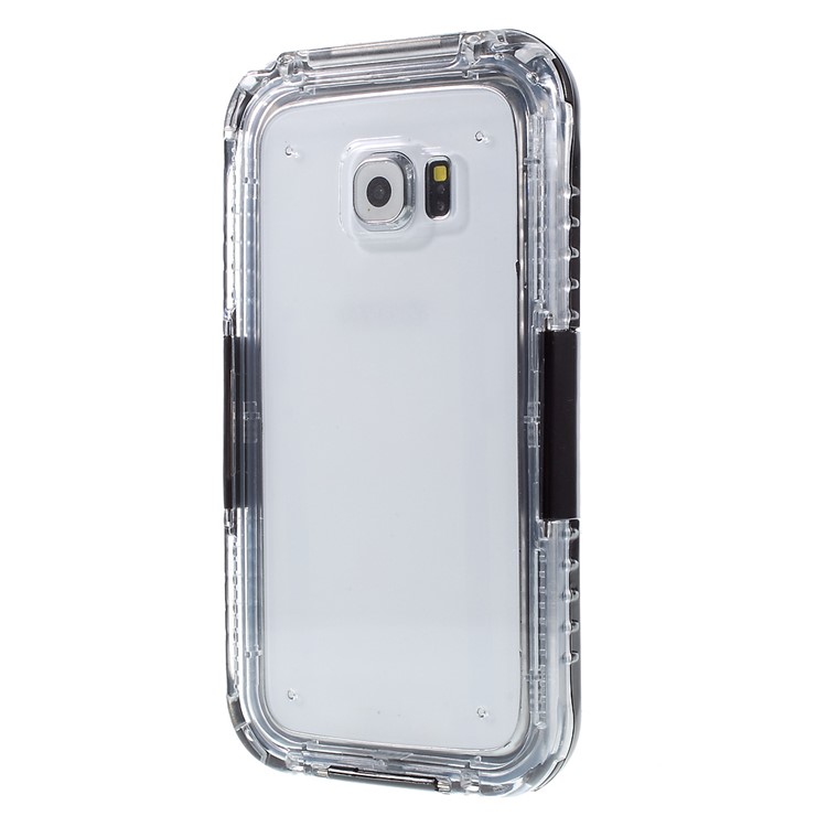 Wasserdichter Staubdichter PC und Silikon Tasche für Samsung Galaxy S6 SM-G920 - Schwarz-4