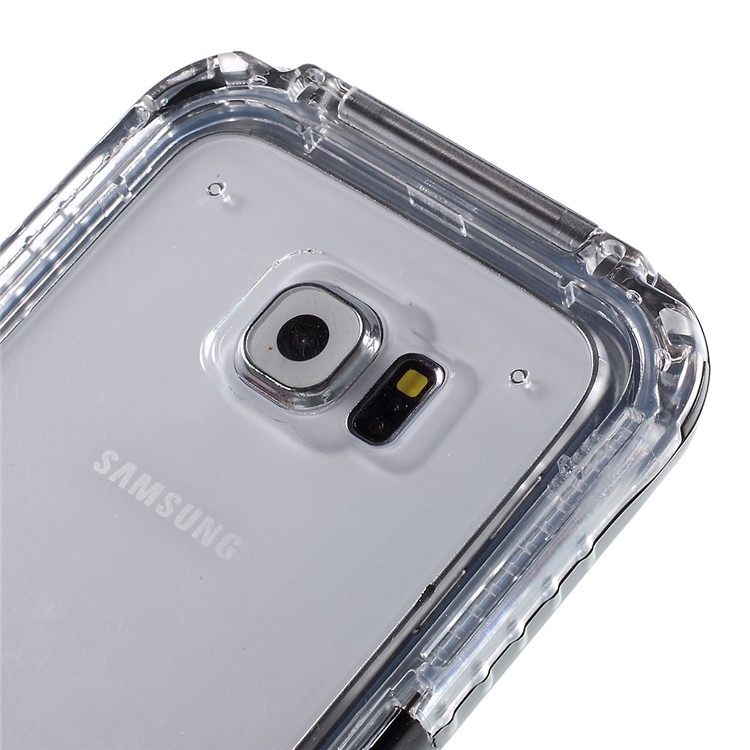 Wasserdichter Staubdichter PC und Silikon Tasche für Samsung Galaxy S6 SM-G920 - Schwarz-8