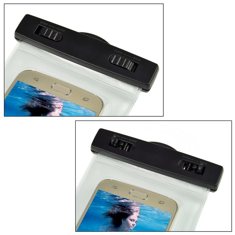 Borsa impermeabile per borsa subacquea per Samsung iPhone Sony, Dimensione: 20,5 x 11,5 x 1,5 cm - Bianco-6