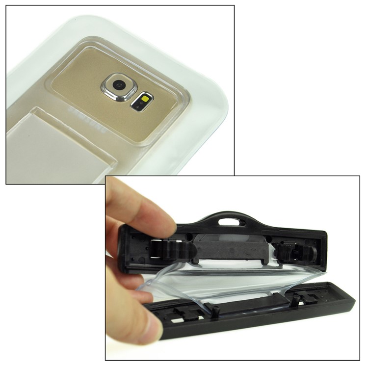 Borsa impermeabile per borsa subacquea per Samsung iPhone Sony, Dimensione: 20,5 x 11,5 x 1,5 cm - Bianco-7