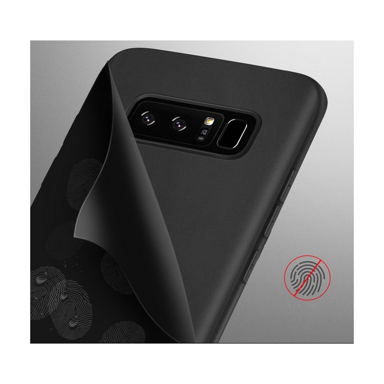 Matte Anti-fingerprint Light TPU Protection Back Phone Case for Samsung Galaxy Note 8 - Black-4