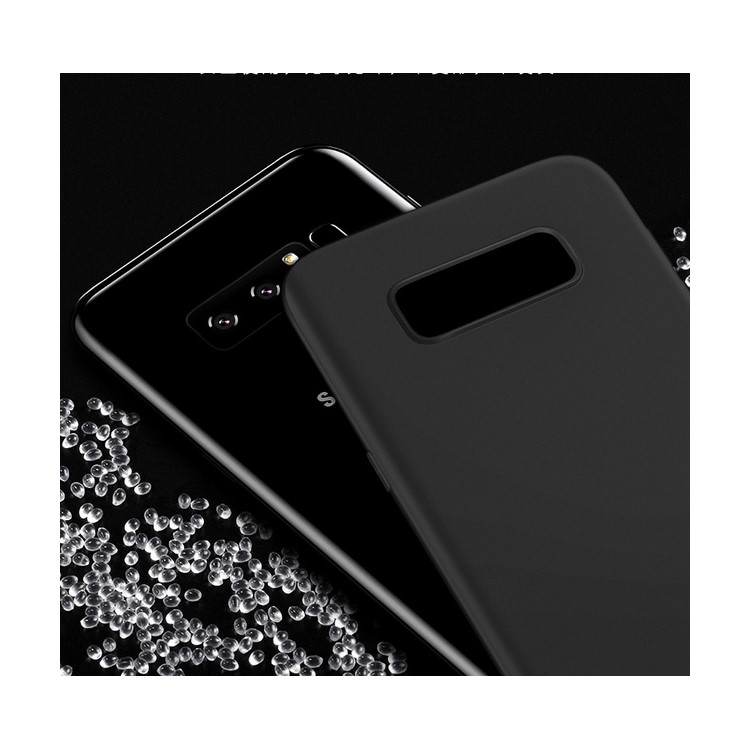 Matte Anti-fingerprint Light TPU Protection Back Phone Case for Samsung Galaxy Note 8 - Black-5