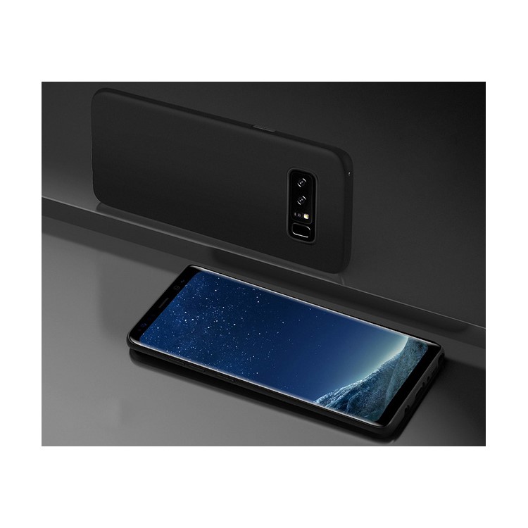 Matte Anti-fingerprint Light TPU Protection Back Phone Case for Samsung Galaxy Note 8 - Black-8