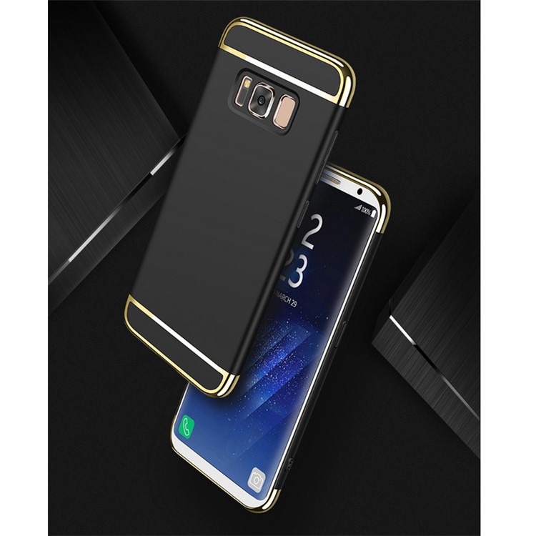 3-in-1 Electroplating PC Hard Case for Samsung Galaxy Note 8 - Black-2