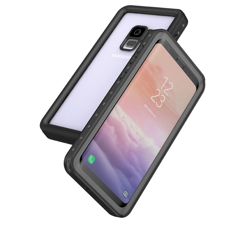 Dirt/Dust/Snow Proof IP68 Waterproof PC + TPU Protective Case for Samsung Galaxy S9 - Black / Grey-7